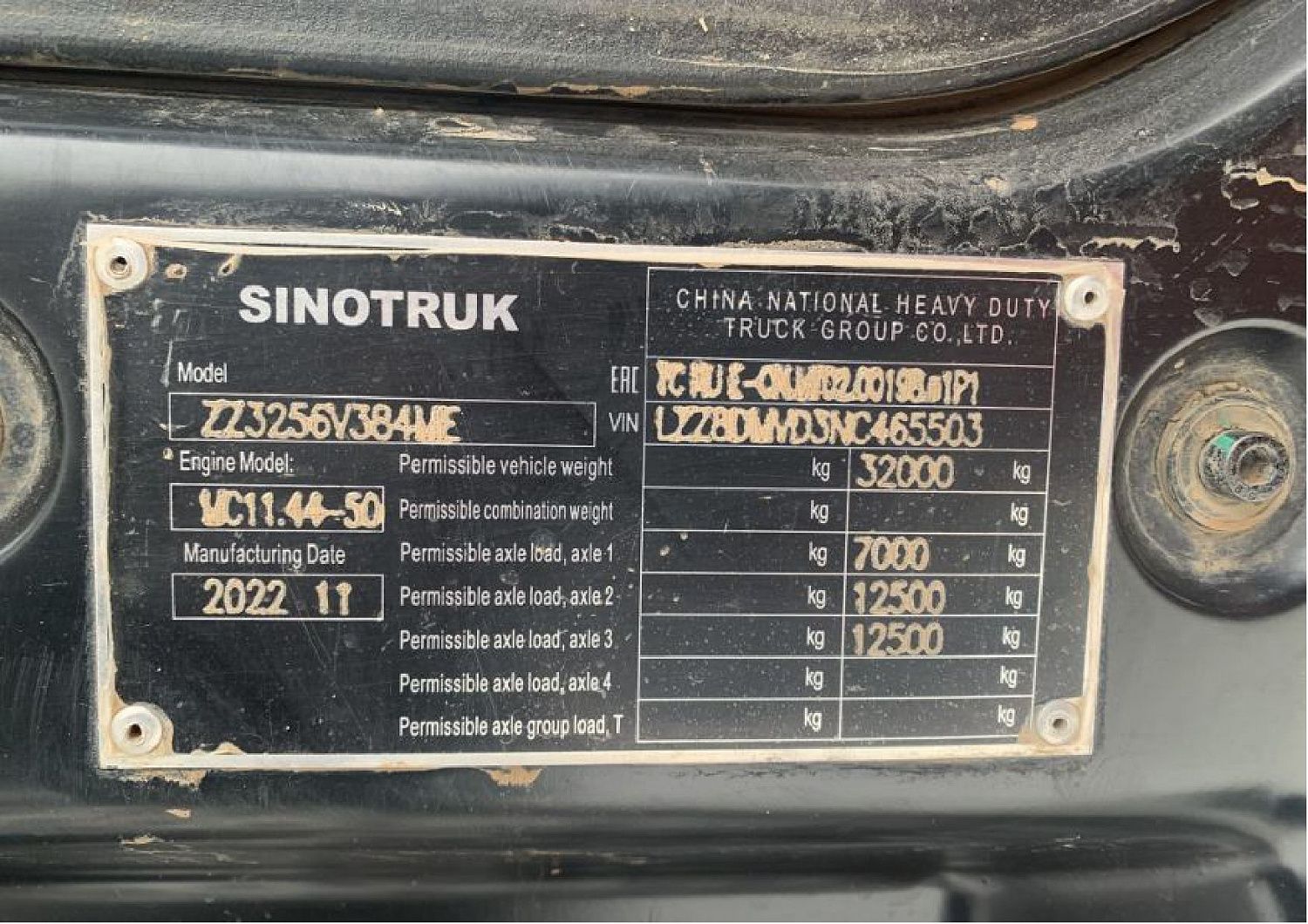 ГРУЗОВОЙ САМОСВАЛ SITRAK C7H ZZ3256V384ME 6×4 (прямой кузов) 2022 г.в. 50 213 км.(13)